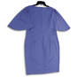 NWT Womens Blue Short Sleeve Back Zip Knee Length Sheath Dress Size 2XL image number 2