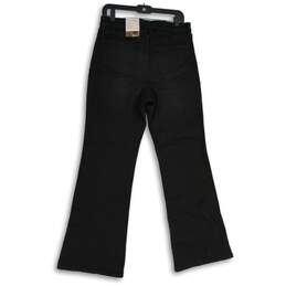 NWT Womens Black Denim Dark Wash Super High Rise Flared Leg Jeans Size 10 alternative image