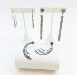 Artisan Sterling Silver Garnet Earrings 24.5g