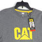 NWT Mens Gray Yellow Short Sleeve Crew Neck Pullover T-Shirt Size M image number 3
