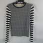 Michael Kors Women's Black Houndstooth and Stripe Longsleeve PS image number 1