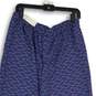 NWT Loft Womens Blue Floral Wide Leg High Rise Pull-On Ankle Pants Size M image number 4