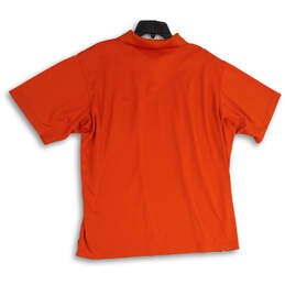 Mens Orange Spread Collar Short Sleeve Polo Shirt Size XXL/2TG alternative image