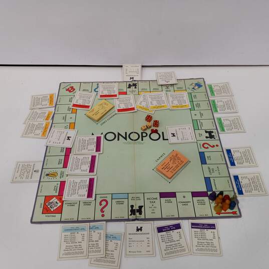 Vintage Parker Bros. Monopoly with Wooden Game Pieces image number 5