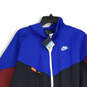 NWT Womens Multicolor Colorblock Icon Clash Woven Track Jacket Size Medium image number 3