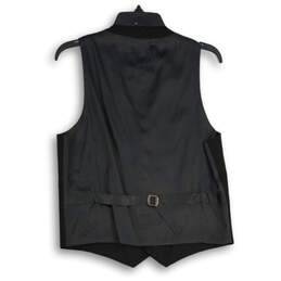 NWT Mens Black V-Neck Slim Fit Lined Button Front Vest Size Small alternative image