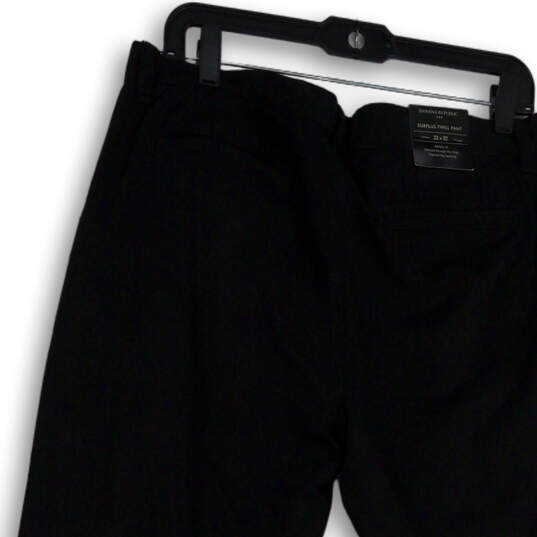 NWT Mens Black Flat Front Surplus Twill Straight Leg Ankle Pants Size 32X32 image number 4