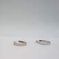JCM 14k White Gold Oval Hoop 1 Inch Earrings 1.8g image number 3