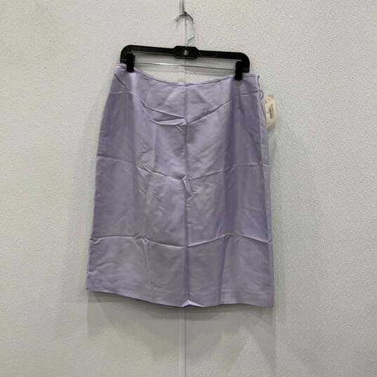 NWT Womens Purple Long Sleeve Shawl Lapel Three Piece Skirt Set Size 16 P image number 3