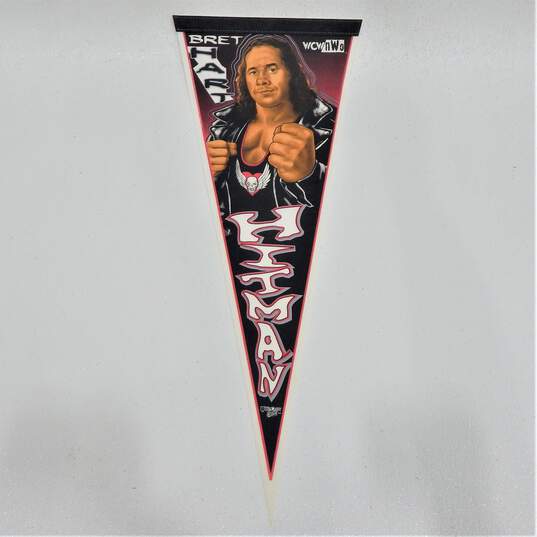 WCW/NWO Bret Hitman Hart Wrestling Pennant Flag image number 1