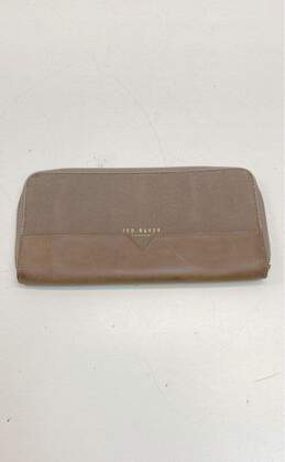 Ted Baker Brown Leather and Canvas Wallet