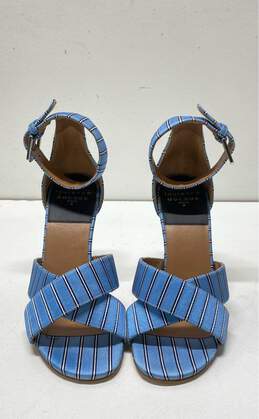 Laurence Dacade Paris Multi Striped Satin Ankle Strap Sandal Heels Shoes Size 36 alternative image