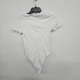 White Crew Neck Short Sleeve Bodysuit alternative image