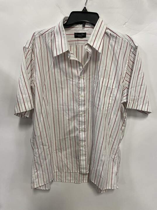 Christian Dior Men Striped Button Down Shirt XL image number 1