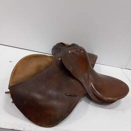 Brown Leather Derby Horse Saddle Made In Argentina alternative image