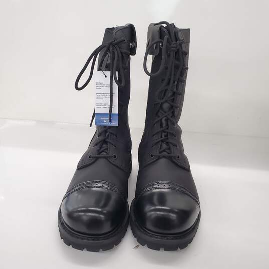Bates Men's 11in Paratrooper Side Zip Black Leather Boots Size 11 E02184 NWT image number 2