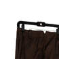 Womens Brown Flat Front Slash Pocket Straight Leg Formal Dress Pants Size 0 image number 4
