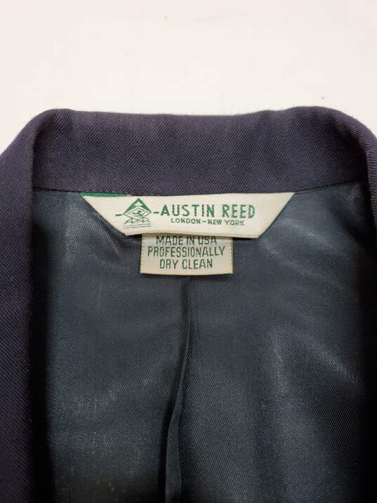 Austin Reed 2 Piece Wool Navy Blue Suit Jacket/Pants Set image number 3