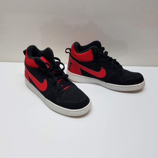 Nike Court Borough Mid Black Action Red Sz 5Y image number 1