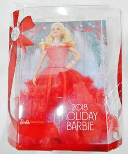 2018 Barbie 30th Anniversary Holiday Doll In Red Dress In Box