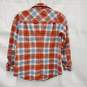 Pendleton Youth Blue & Orange Plaid 100% Virgin Wool Long Sleeve Shirt Size XS image number 2