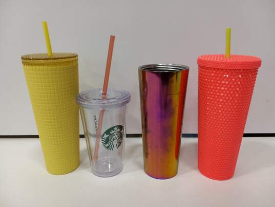 Bundle of 4 Assorted Starbucks Travel Cups image number 1