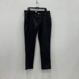 NWT Peter Millar Mens Black Flat Front Straight Leg Dress Pants Size 38