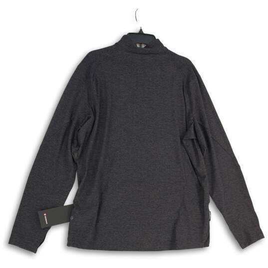 NWT Lululemon Womens Gray Long Sleeve 1/4 Zip Pullover Jacket Size XXL image number 2