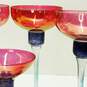 Postmodern Cristallerie Candle Holders Set of 5 Made in Italy 10in. Tall Glass image number 3