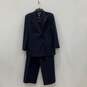 Lauren Ralph Lauren Mens Navy Blue Striped Blazer & Pants 2 Piece Suit Set Sz 14 image number 1