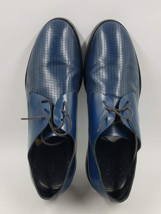 Authentic Giorgio Armani Blue Perforated Derby M 12 image number 6