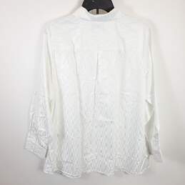 Foxcroft NYC Women White Button Up Shirt Sz 16 NWT alternative image