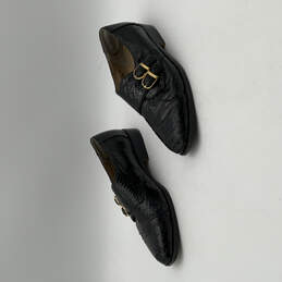 Mens Black Leather Almond Toe Slip-On Monk Strap Dress Shoes Size 8M alternative image
