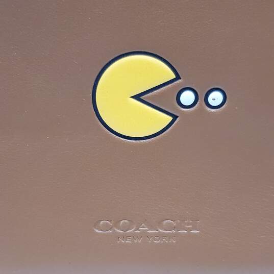 Coach PAC-MAN Limited Edition Brown Leather Crossbody F55743 image number 2