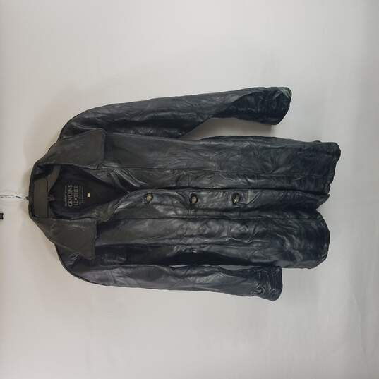 Maxam Black Genuine Leather Womens Jacket LG image number 1
