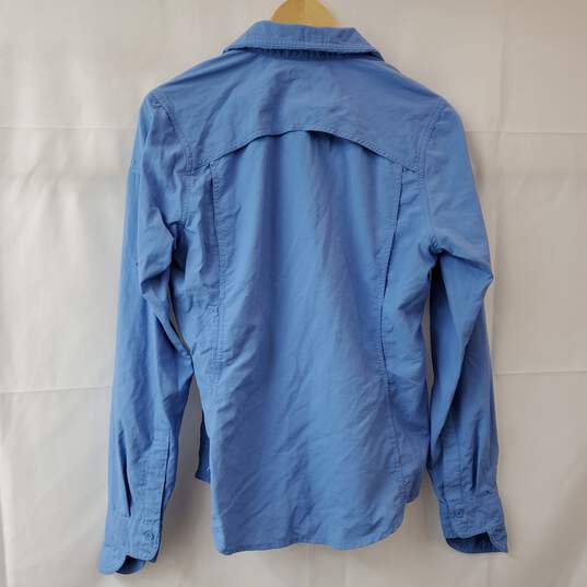 The North Face Blue Button Up LS Shirt Women's M image number 2