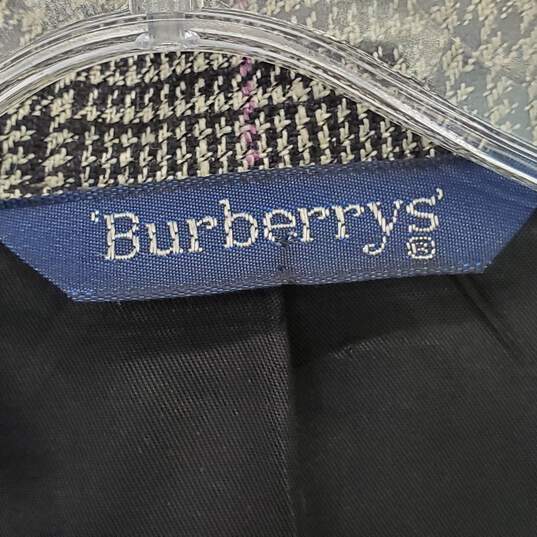 Burberry Mens Gray Plaid Blazer Jacket Size 42 AUTHENTICATED image number 3