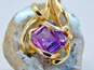 14K Yellow Gold Sapphire Pendant 5.7g image number 3