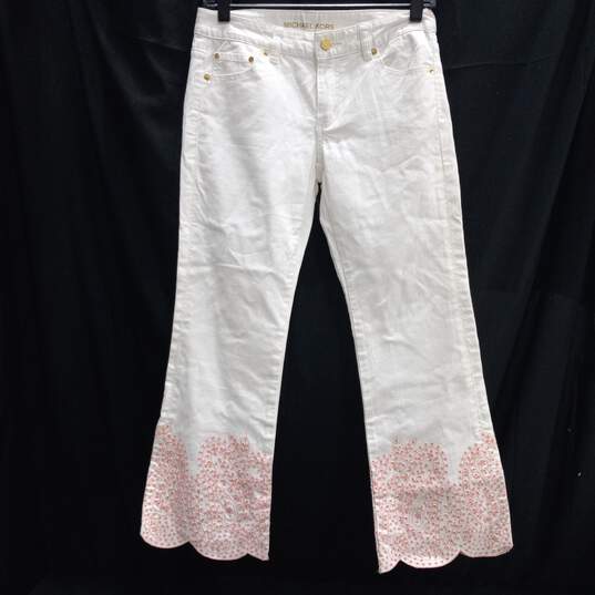 Michael Kors White Bootcut Jeans Women's Size 2 image number 1