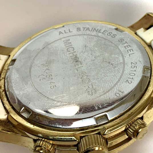 Designer Michael Kors MK-5145 Stainless Steel Round Dial Analog Wristwatch image number 5