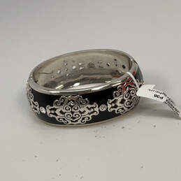 NWT Designer Brighton Silver-Tone Intrigue Crystal Cut Bangle Bracelet alternative image