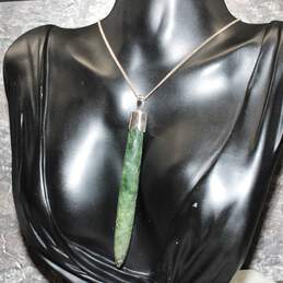 Sterling Silver Serpentine Pendant Necklace alternative image