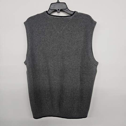 Grey Sleeveless V Neck Vest image number 2
