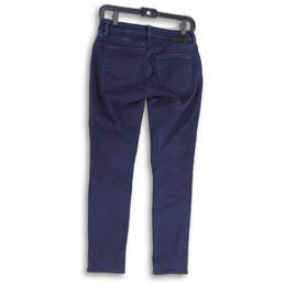 Womens Blue Denim Pockets Dark Wash Stretch Skinny Leg Jeans Size 27/28 alternative image
