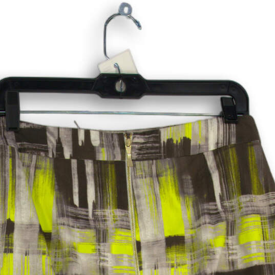 Womens Multicolor Abstract Back Zip Straight & Pencil Skirt Size 8 image number 4