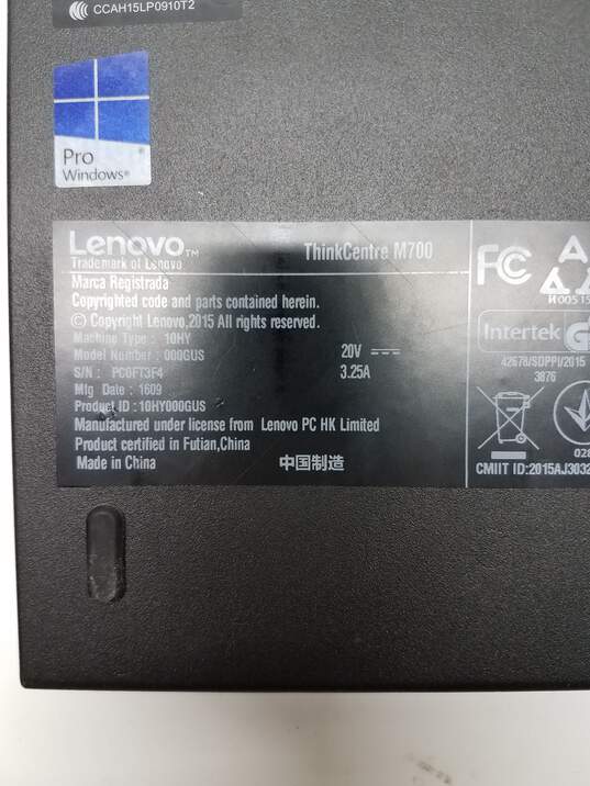 Lenovo ThinkCentre M700 Tiny Desktop PC i5-6500T 2.5GHz 4GB RAM NO HDD #1 image number 5