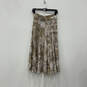Womens Brown Black Cheetah Print Pleated Front Elegant Flare Skirt Size 4 image number 2