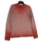 Womens Red Crew Neck Long Raglan Sleeve Pullover Sweatshirt Size Medium image number 2