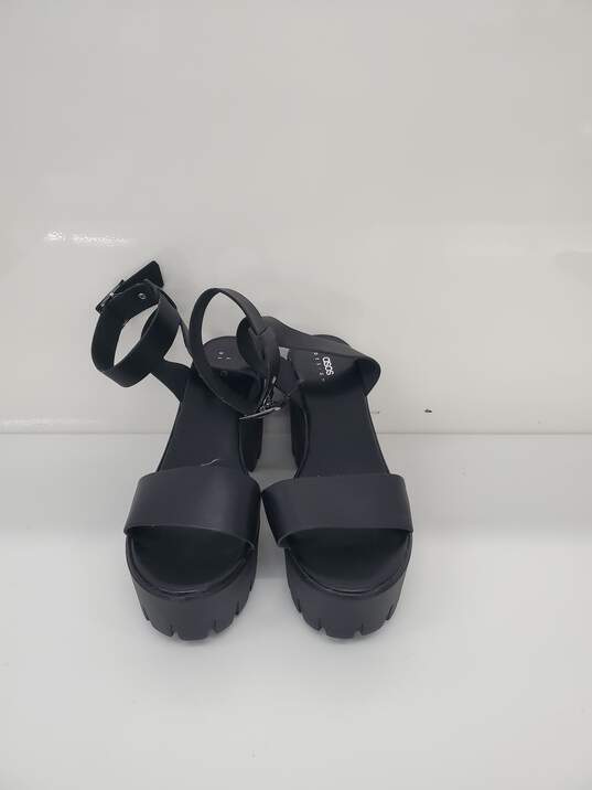 Women ASOS DESIGN heeled sandals in black Size-8 image number 1