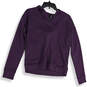 Womens Purple Regular Fit Pockets Long Sleeve Pullover Hoodie Size XS image number 1